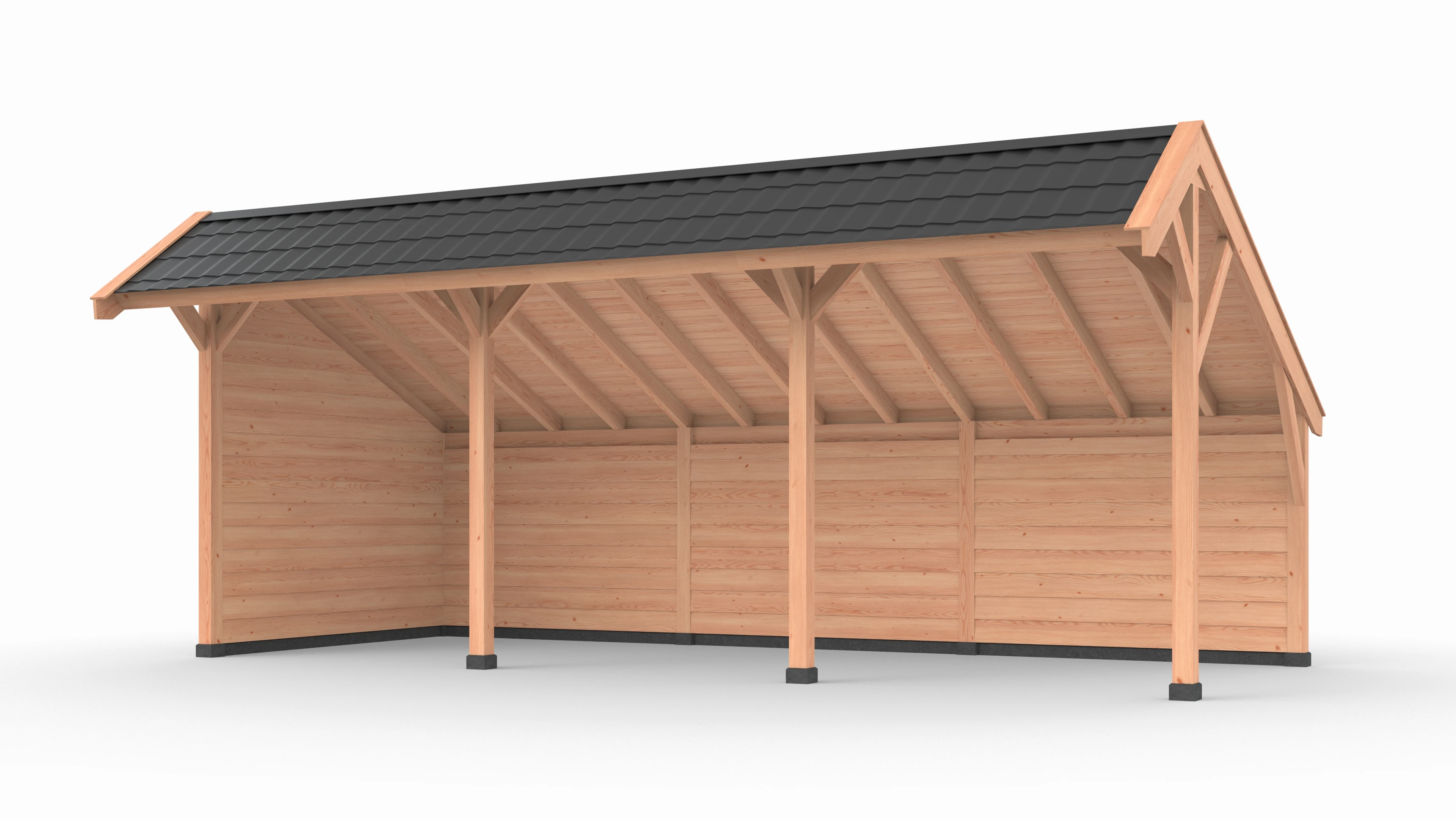 Douglas kapschuur, 750 x 300, met achterwand en zijwand, Westwood Comfort - Afbeelding 1